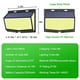 thumbnail image 4 of Lámpara LED solar impermeable para decoración de exteriores, farola de jardín con Sensor de cuerpo humano, 3 modos de alimentación, luces de pared, 222/468 LED, 4 of 4