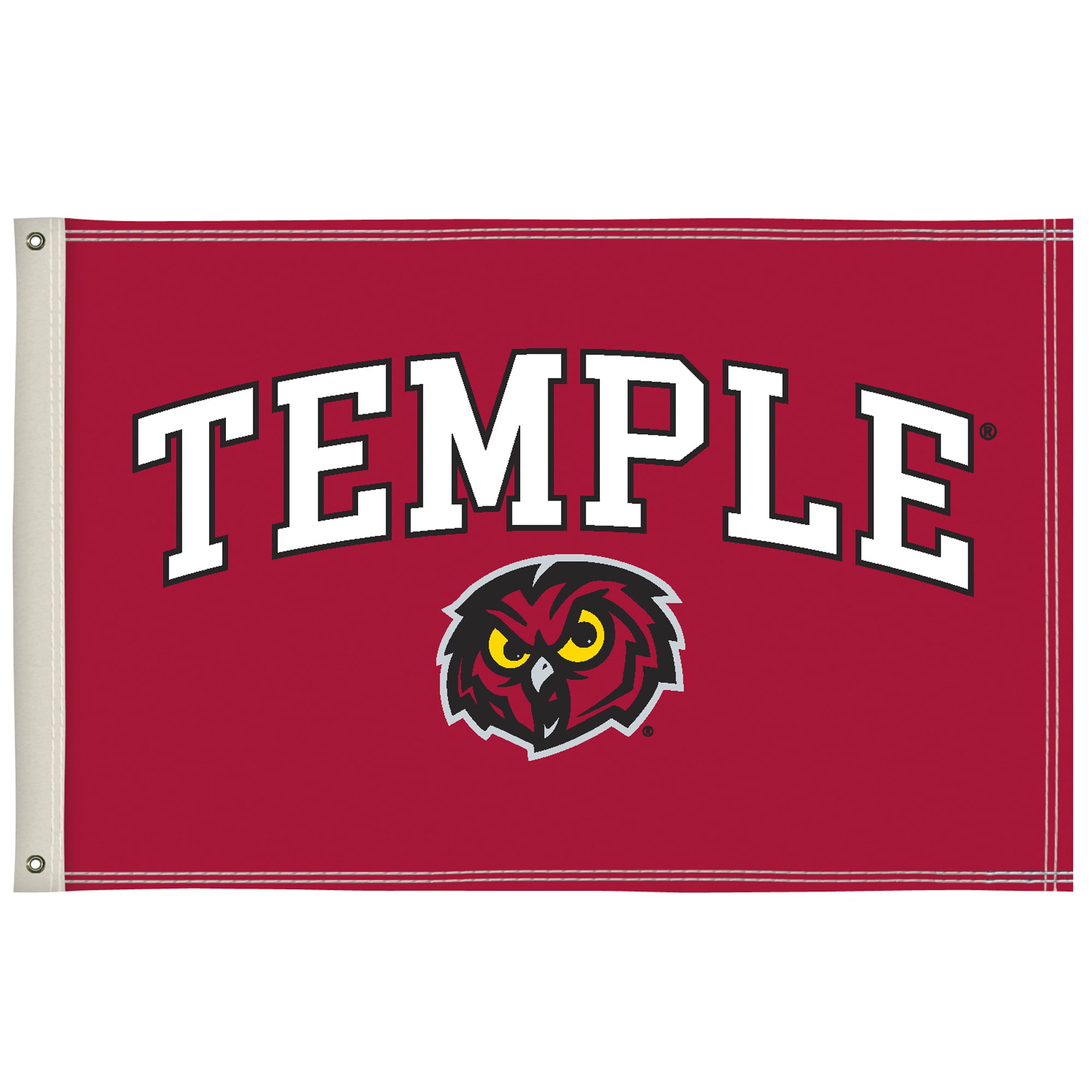 Temple Owls Large Wordmark 3x5 College Flag 