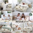 thumbnail image 5 of Thanksgiving Bedding Duvet Cover Set Full Size 4 Pieces Fall Farmhouse Beige Pumpkin Linen Texture Bedding Set with Zipper Closure, 1 Comforter Cover 86x86 Inches 1 Flat Sheet & 2 Pillow Cases, 5 of 7