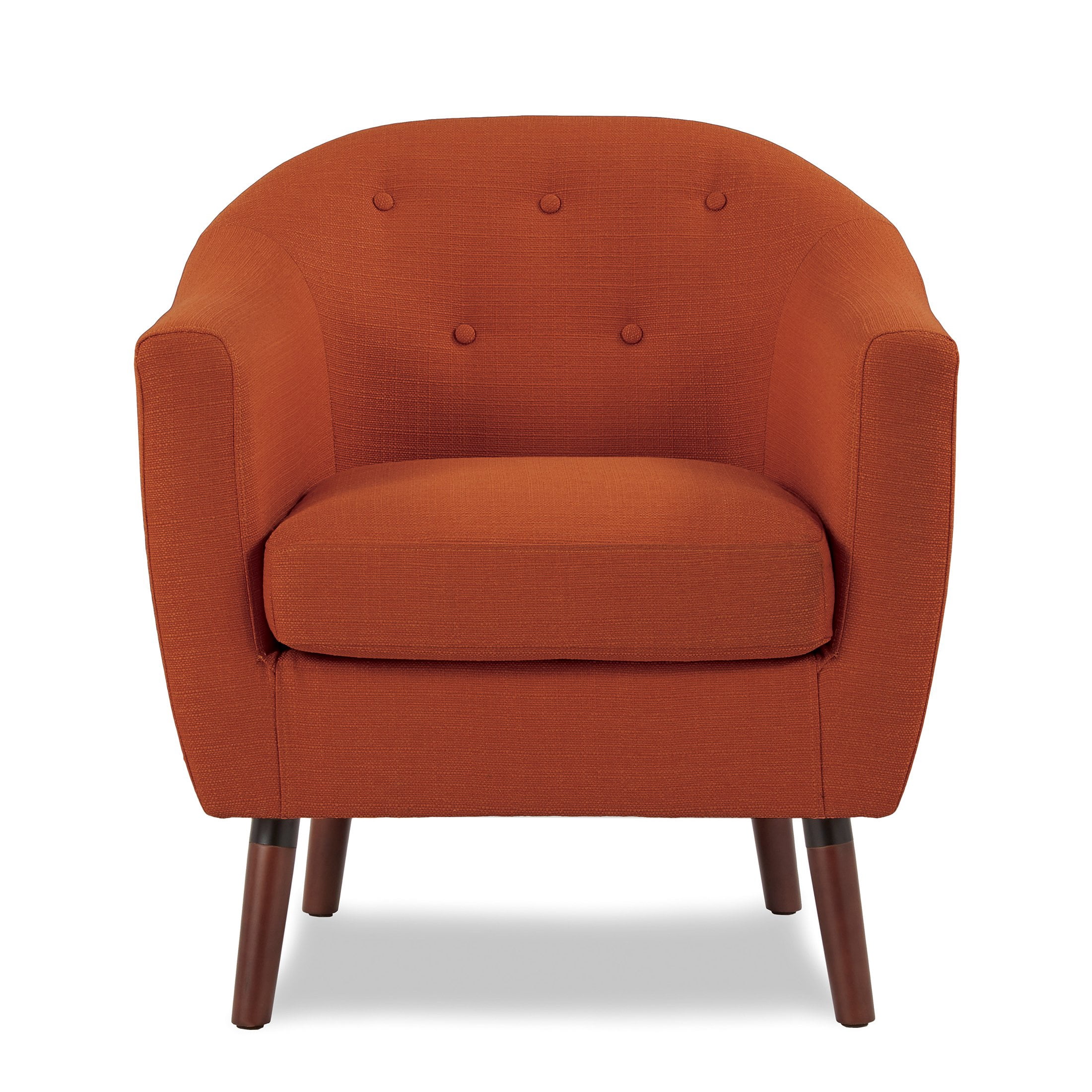 OakvillePark Vesper Fabric Upholstered Accent Chair, Orange