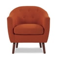 thumbnail image 3 of OakvillePark Vesper Fabric Upholstered Accent Chair, Orange, 3 of 7