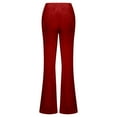 thumbnail image 5 of Summer Saving Wycnly Womens Flare Pants Womens Full Length Flare Pants Party Club Fashion High Waist Long Flared Pants Winter Cozy Velvet Wide Leg Stretchy Trousers Fall, 5 of 6