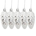 thumbnail image 1 of ¡Gran oferta! 5 adornos navideños de plástico con forma de piña, adornos de vidrio pintado para colgar en otoño, adornos navideños de piña de vidrio brillante para árbol de Navidad, manualidades,, 1 of 6