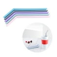 thumbnail image 2 of 4pcs/set Silicone Drinking Straws Bendy Reusable Drinking Tubes in Bright Color(Assorted Color), 2 of 8