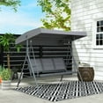 thumbnail image 2 of Outsunny 3-seater Swing Chair Covered, Grey, 2 of 10