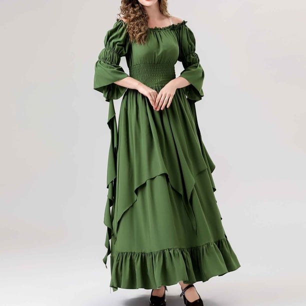 flowy witch dress Black Velvet Witch Dress: Celestial Stars, Long Chiffon Sleeves