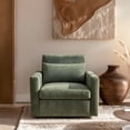 thumbnail image 4 of Ilios Innova | Sofá Cama Individual Reclinable y Convertible, Sillón 2 en 1 de Lino Verde Oscuro con Reposapiés Desplegable, Diseño Moderno, 4 of 9