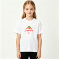 thumbnail image 1 of Strawberry Girl Girls Graphic Tee Cute Fruit Theme Sweet Summer Style 100% Cotton Kids Short Sleeve T-Shirt 4-13Y, 1 of 4