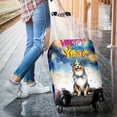 thumbnail image 3 of Happy New Year with Australian Shepherd Fireworks Holiday Xmas Winter 2025 Travel Luggage Cover Aussie Dog Lover Gifts Suitcase Dust Protective Decor - 00025, 3 of 5