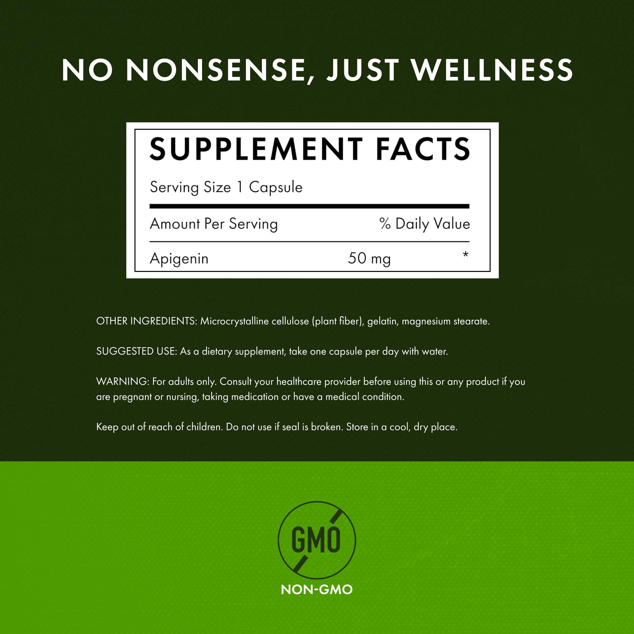 Swanson Apigenin - Natural Supplement Promoting Prostate Health - Bioflavonoid Supplement Supporting Glucose Metabolism & Nervous System Health - (90 Capsules, 50mg Each)