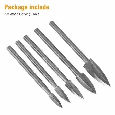 

Oumilen 5 Pieces Wood Carving And Engraving Drill Accessories Carving Drill Bit
