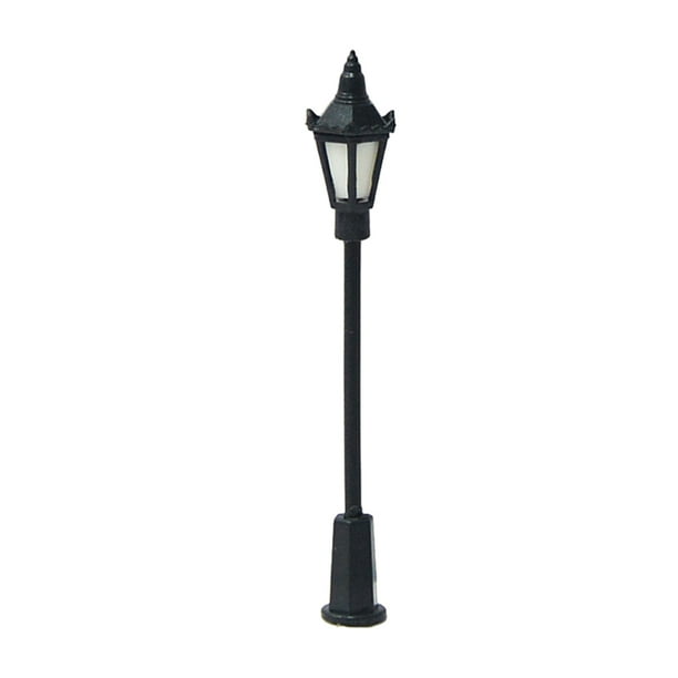 Naiovety Farola en miniatura de plástico de 20 piezas, juguete adicional a la colección en miniatura, modelo detallado de lámpara Solar Decoración del hogar
