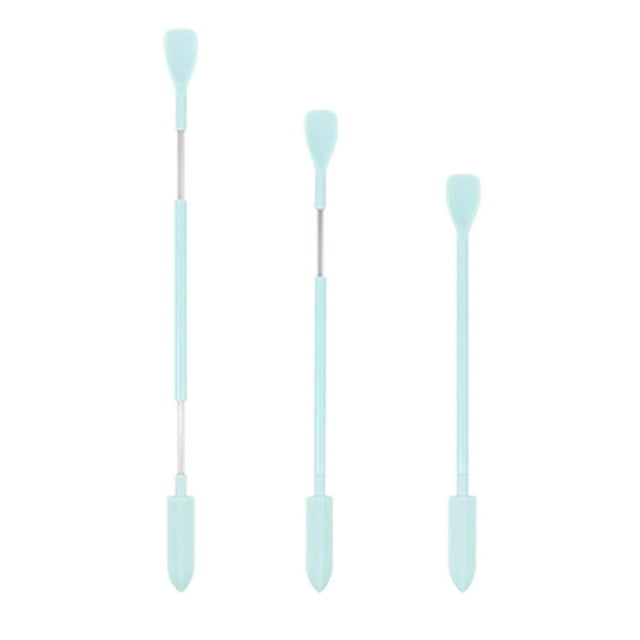 Juego de 3 mini espátulas reutilizables jinwen Cuchara para cosméticos Cuchara Verde