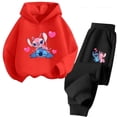 thumbnail image 3 of Conjunto de sudadera con capucha de Stitch Kawaii de marca, sudadera con capucha Later, jersey de manga larga de Sonic, conjunto de chándal para niño y niña, 3 of 5