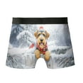 thumbnail image 2 of Playful Airedale Terrier Welcomes Winter Snowy Day with Cardinal Bird All Over Print Boxer Briefs Underwear for Men Dad Dale Waterside Dog Lover - 120177, 2 of 6
