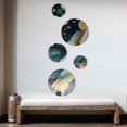 thumbnail image 3 of Designart "Marble Energy Metallic Circles V" Abstract Marble Metal Wall Art Set of 5 Piece, 3 of 5