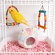thumbnail image 5 of Hamaca para loros | Nido colgante de algodón de felpa para pájaros pequeños | Resistente al frío y al calor en invierno | Diseño tejido a mano | Instalación suave y segura en la jaula, 5 of 6
