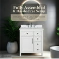 thumbnail image 2 of Lavanti Oakford Solidwood 30-inch Bathroom Vanity with Sink - Stylish White, 2 of 7
