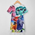thumbnail image 3 of Inside Out Girls Short Sleeve Dress Soft Cute Designs Dresses Casual T-Shirt Dress 110CM, 3 of 7