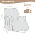 thumbnail image 5 of Timeles Recliner Chair Covers, Stretch Reclining Cover, Recliner Sofa Slipcovers Stripe Jacquard Recliner Couch Covers Furniture Protector Covers for Pet Kid (1 Seater, Vanilla), 5 of 7