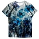 thumbnail image 3 of Gibobby Camiseta de manga corta para mujer Camiseta con estampado de y flores de manga corta con cuello redondo y moda informal de verano para mujer(Azul,M), 3 of 4