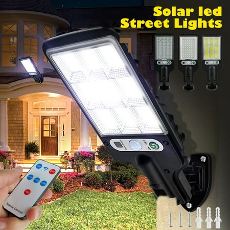 

AoHao LED Solar Street Light 2.5w Solar Wall Light with 1200mAh Cell ip65 Waterproof Motion Sensor Light 3 modalità of Lighting Parking Light with Garden Deck Parking Remote Control