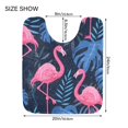 thumbnail image 2 of Ryvnso Flamingo Summer Palm Leaves Bathroom Shaggy Rugs Toilet U Shape Mat Soft Contour Rug 20"x24", 2 of 9
