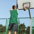 thumbnail image 5 of Sikiie Green Glitter Basketball Jersey Reversible Men's Mesh Athletic Sports Shirts Training Practice S-4XL3X-Large, 5 of 6