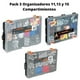 thumbnail image 3 of Pack Organizadores Truper 11, 13 Y 15 Compartimientos 3 Pzas (Refurbished), 3 of 5