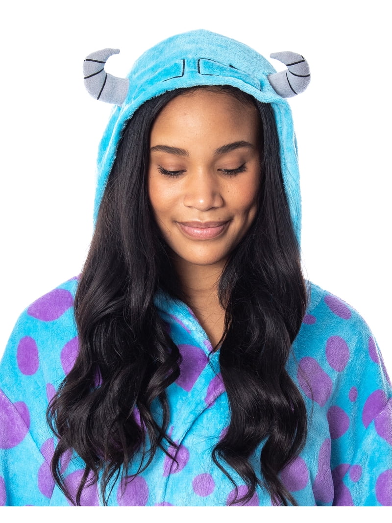 Disney Adult Monsters Inc Sulley Character Hooded Costume Fleece