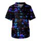 thumbnail image 1 of Men's Short Sleeve V Neck Print Chest Pocket Carer Top 3XL, 1 of 3