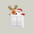 thumbnail image 5 of NSESSHome Merry Christmas Removable Switch Stickers, Funny Santa Claus and Snowman Wall Sticker, Light Switch Window Decor, Family Holiday Christmas Day DIY Art Decals, 5 of 9
