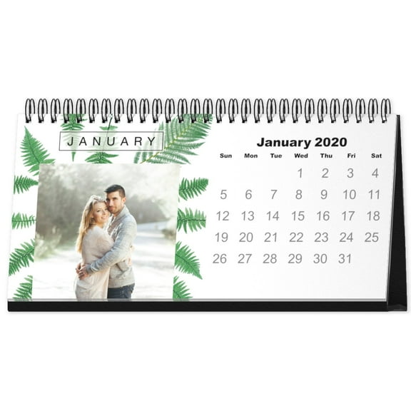 Custom Printed Desk Calendar – 12-Month – 14x11.6 – Spiral Bound with Premium Cardstock Base – Personalized Design