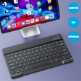 thumbnail image 2 of Mini Wireless Bluetooth Keyboard Mouse Set Rechargeable Compatible for Android IOS Windows Black, 2 of 5