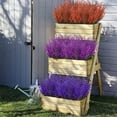 thumbnail image 2 of Viworld 10 Bundles Artificial Lavender Flowers, Outdoor Fake Flowers for Decoration, UV Resistant Faux Plastic Plant Shrubs for Home Garden Window Box Office Porch Wedding Decor, Multi-Color, 2 of 7