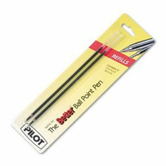 Pilot 77217 Non-Retract Better Grip & Easy Touch Ballpoint Refill - Fine Tip, Red - 2 per Pack