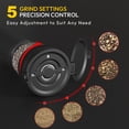 thumbnail image 3 of Juego de Molinillos Eléctricos para Sal y Pimienta - Recargable por USB - Estilo Moderno Duradero - Grano Ajustable con Luz LED, Muelas Automáticas Rellenables para Pimienta Negra y Sal Marina, 3 of 8
