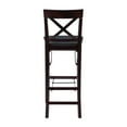 thumbnail image 3 of Linon Triena 24" Mid Back Indoor Upholstered Folding Bar Stool, Merlot/Dark Brown Faux Leather, 3 of 26