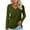 Army Green, variant on Oalirro Women's V Neck Long Sleeve T Shirts Casual Solid Color Tunic Tops Basic Tees