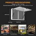 thumbnail image 2 of AKDSteel Food Truck Service Window – Aluminum Concession Window with Awning Door & 2 Horizontal Sliding Screen Windows, 2 of 7