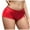 Red, variant on WUANDIXFA Womens Swim Shorts Tummy Control Womens Swim Board Shorts High Waisted Bathing Suit Bottoms Boy Shorts Adjustable Ruched Side Bikini Shorts Black,M
