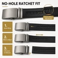 thumbnail image 4 of TRISJEM Men's Genuine Cowhide Leather Ratchet Belt with Automatic Buckle, 1.38" No-Hole Adjustable Big and Tall Dress Belt for Jeans, Chinos and Business Casual Wear, Black or Brown, Waist 33"-53", 4 of 8