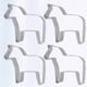thumbnail image 5 of 4 piezas de acero inoxidable creativo forma de caballo moldes de galletas moldes de galletas set cortadores de frutas para hornear cocina DIY, 5 of 7