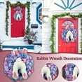 thumbnail image 2 of MXTPOV Plush Rabbit Wreath with Bow Ribbons, Cute Bunny Spring Wreath for Wall Decor, Exquisite Easter Wreaths for Front Door, Easter Decorations, 2 of 5