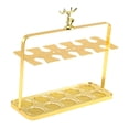 thumbnail image 5 of yotijay Glass Display Rack White Glass Holder for Home Restaurant Festival gold 10 grids, 5 of 9