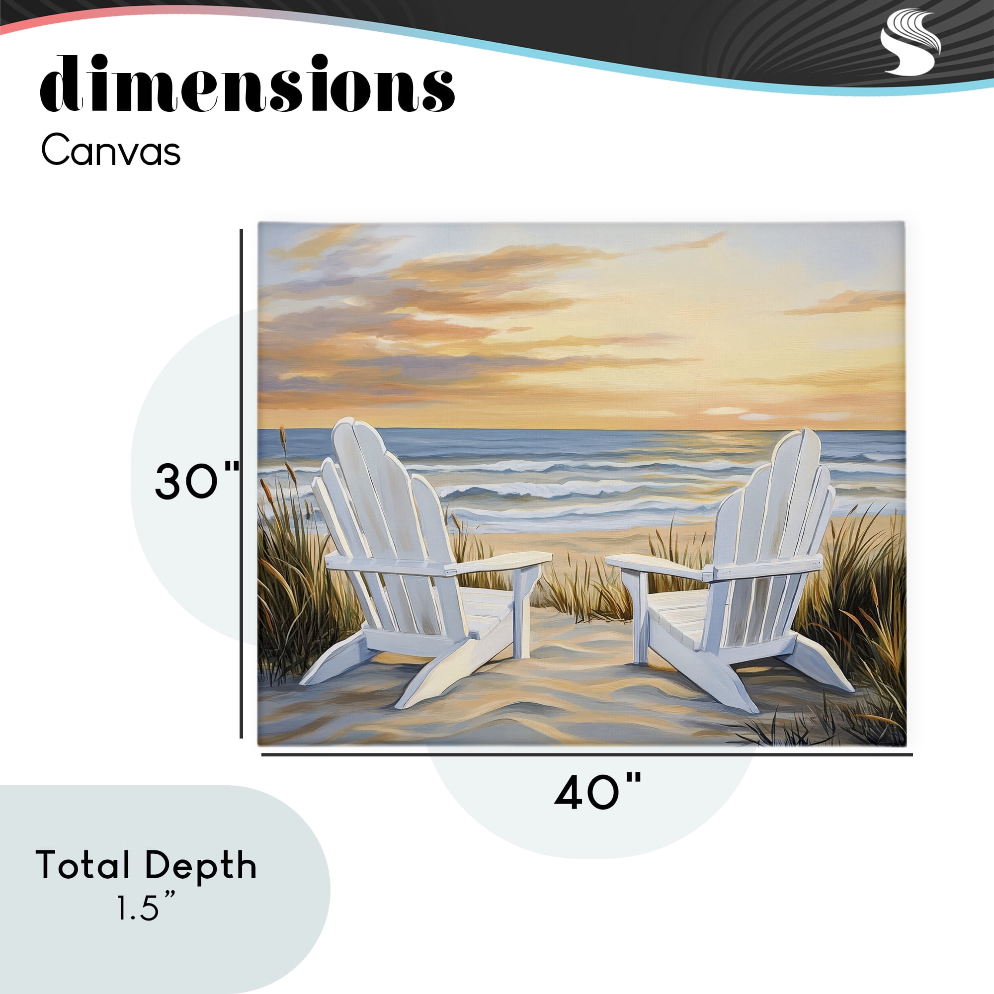 Stupell Industries Wave Watching Spot at Sunset Canvas Wall Art, design by Petal Prints Design