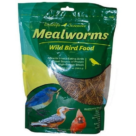 Wildlife 313889 7 oz Pouch Dried Mealworm Mp6 Wild Bird Food