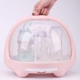 thumbnail image 3 of Homoyoyo Dripping Nursing Bottle Storage Box Pink PP Rectangular 1Pcs, 3 of 8