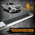 thumbnail image 4 of Ikon Motorsports Side Steps Compatible With 19-22 Silverado Sierra 1500 Double Extended Cab 6" Running Boards Side Step Nerf Bars, 4 of 6