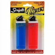 Scripto Views Adjustable Lighters 2-Pack (Colors May Vary)